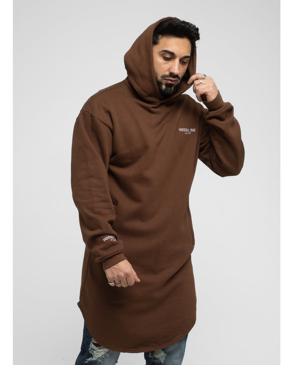 Chocolate Brown longline hoodie